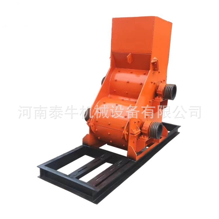 Double rotor slag crusher, double tap to break through non screened coal gangue dry and wet materials, two-stage crusher