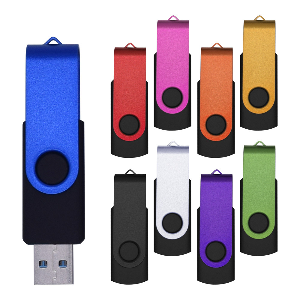 USB thumb office gold investment cross-border foreign trade gift storage drive rotating 2T USB flash drive