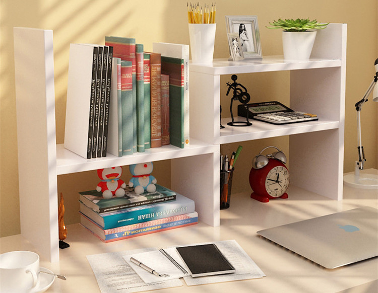 Small bookshelf storage rack on desk S, telescopic stand, computer desk, small bookshelf office storage rack, simple desktop stand