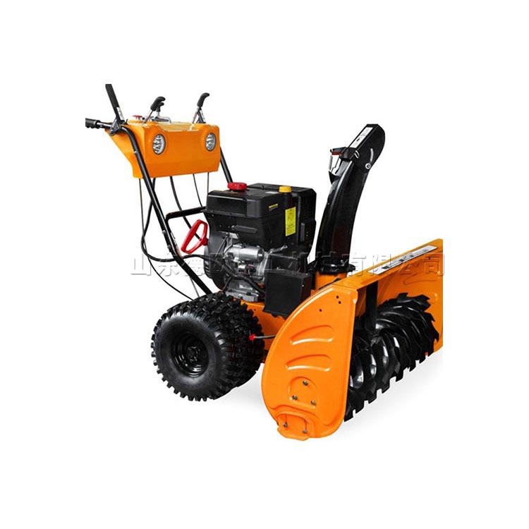 Hand pushed fuel road snow thrower with electric start, anti-skid tire snow removal machine, multifunctional snow shovel and snow removal machine