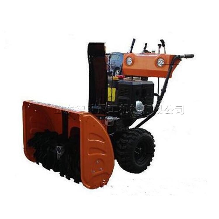 Hand pushed fuel road snow thrower with electric start, anti-skid tire snow removal machine, multifunctional snow shovel and snow removal machine