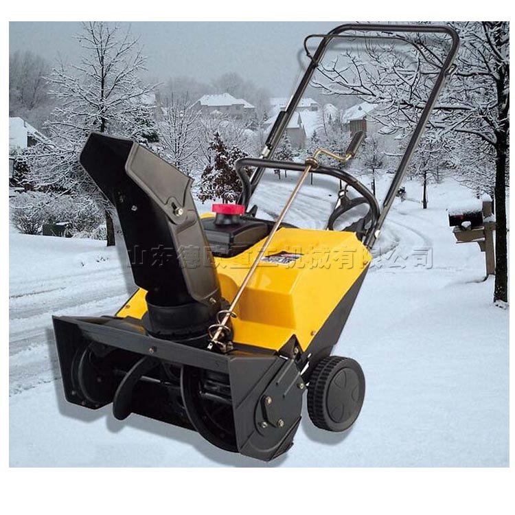 Hand pushed fuel road snow thrower with electric start, anti-skid tire snow removal machine, multifunctional snow shovel and snow removal machine