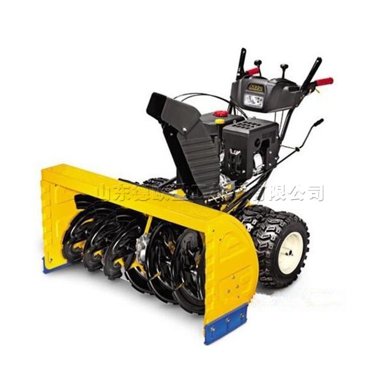 Hand pushed fuel road snow thrower with electric start, anti-skid tire snow removal machine, multifunctional snow shovel and snow removal machine