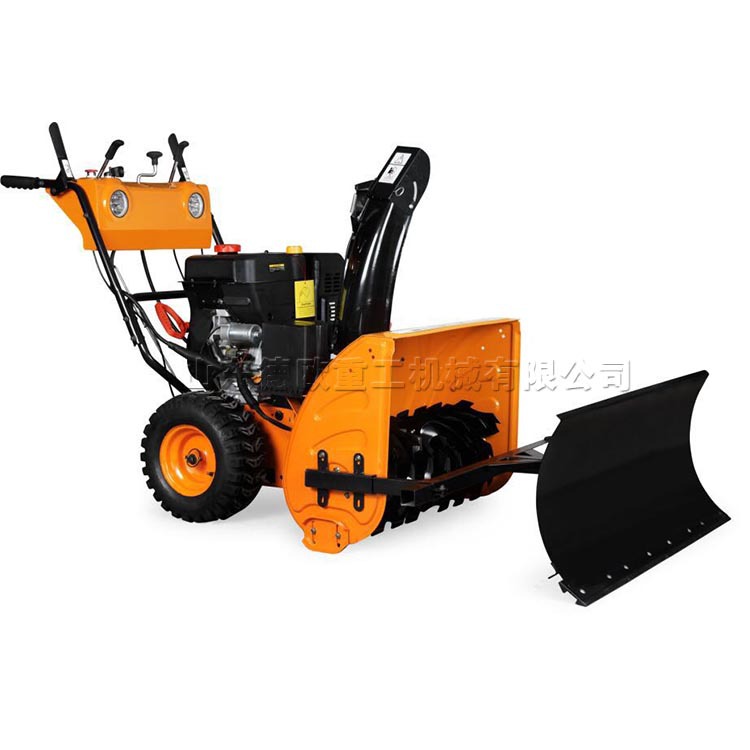 Hand pushed fuel road snow thrower with electric start, anti-skid tire snow removal machine, multifunctional snow shovel and snow removal machine