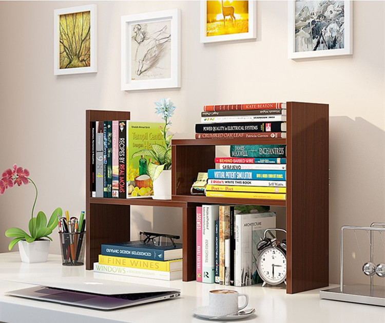Small bookshelf storage rack on desk S, telescopic stand, computer desk, small bookshelf office storage rack, simple desktop stand