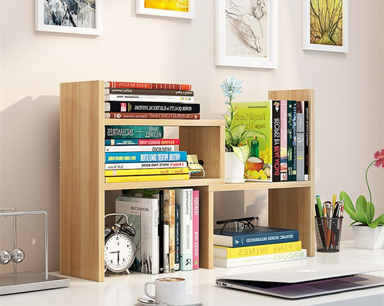 Small bookshelf storage rack on desk S, telescopic stand, computer desk, small bookshelf office storage rack, simple desktop stand