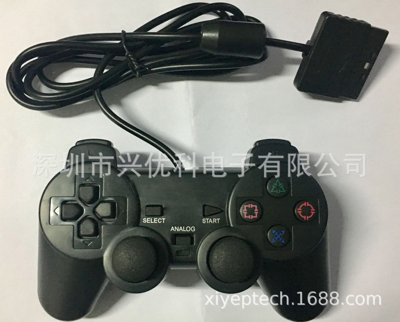 Factory direct sales suitable for PS2 line game controller ABS raw material line long color controller