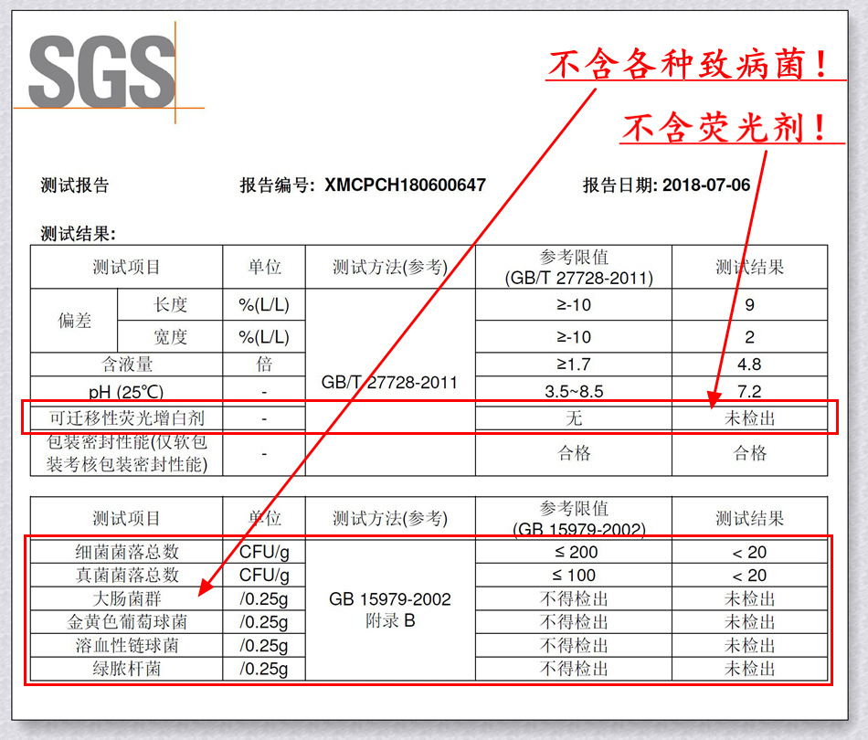 XMCPCH180600647湿巾国标测试报告-1