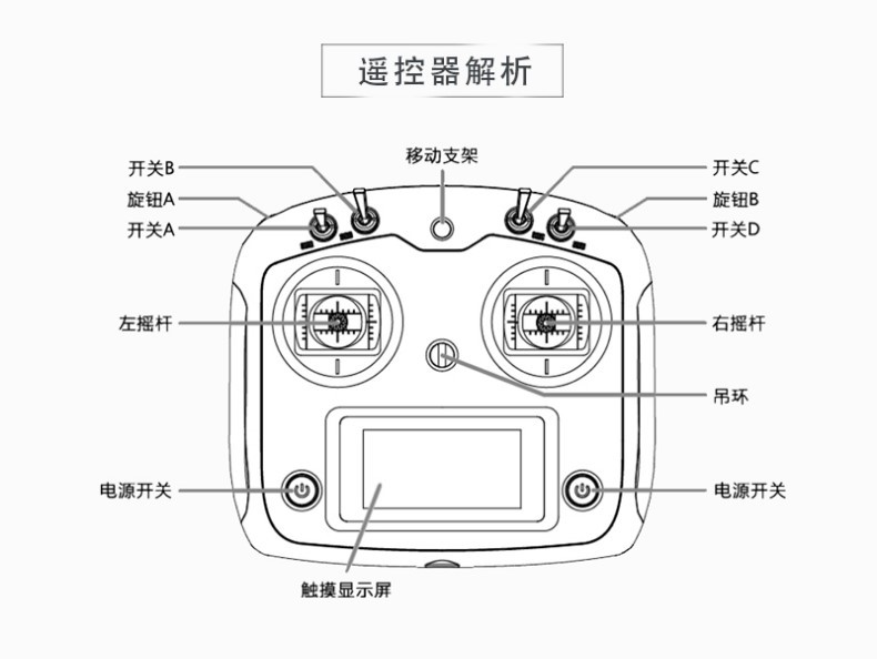 富斯FS-I6S遥控器带IA6B接收 IA10B 六十通道发射接收多轴固定翼