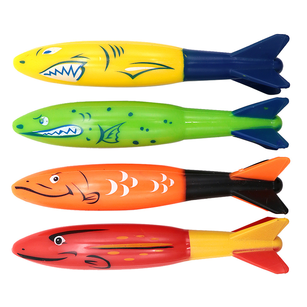 Cross border Amazon diving toys children's swimming pool treasure hunt diving torpedo water ring diamond water play set toys
