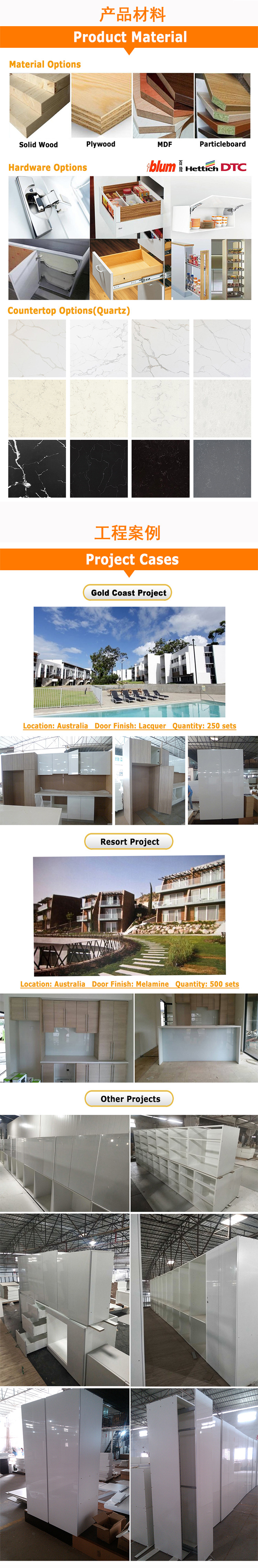 Foreign trade export to Australia, engineering vacuum formed PVC door panel cabinet, customized cabinet, Foshan manufacturer