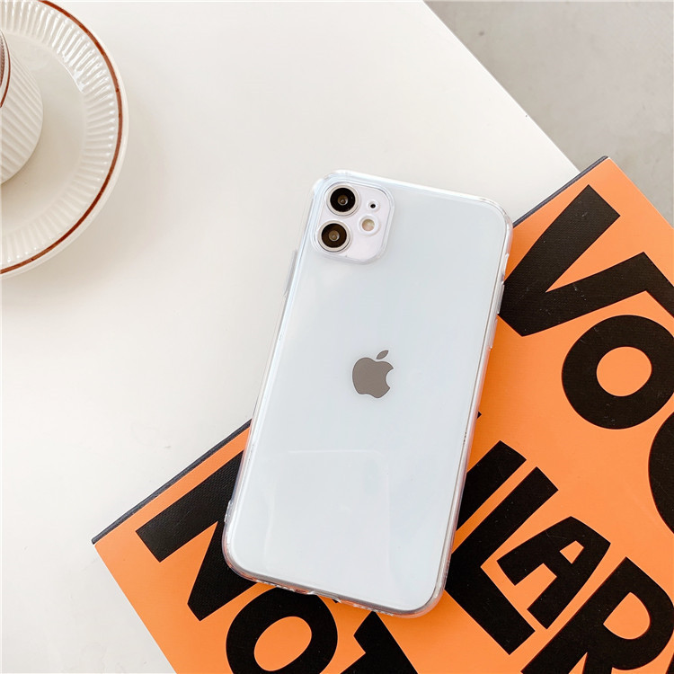 Suitable for Apple 16 ProMax transparent phone case 15plus minimalist iPhone 14 soft silicone 12/13/11 sets