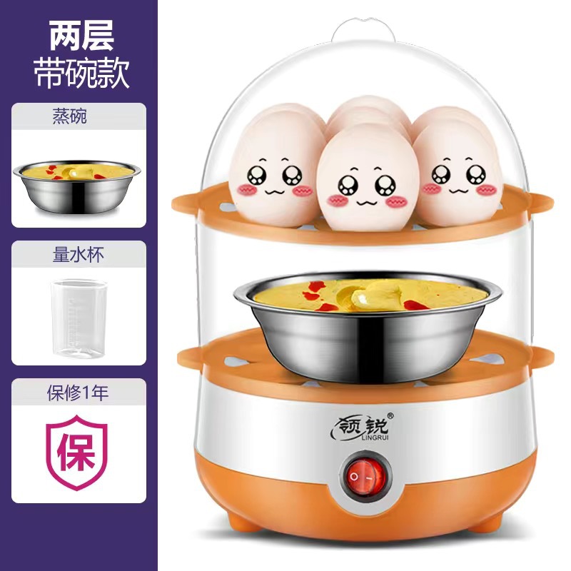 Яйцеварка многофункциональная Lingrui MC01 оранжевая