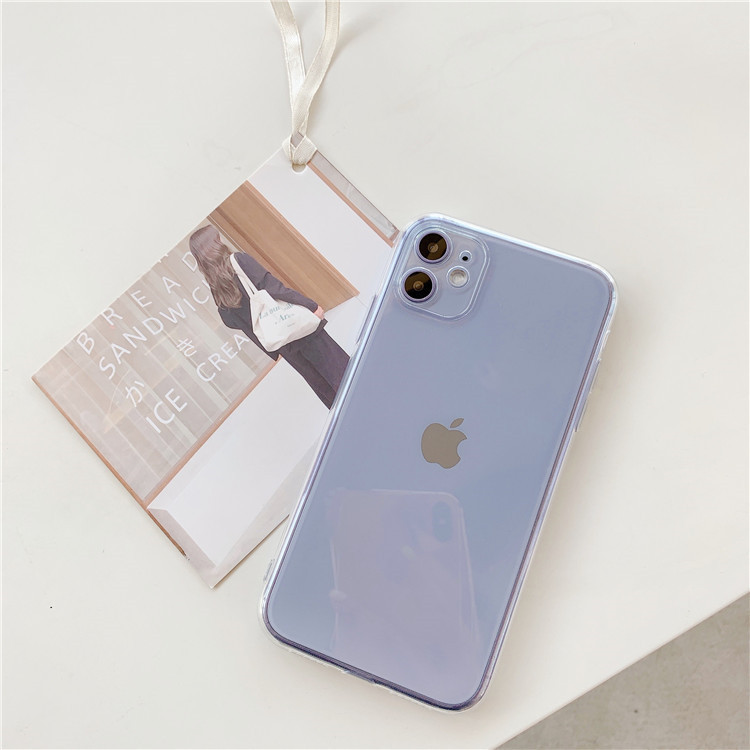 Suitable for Apple 16 ProMax transparent phone case 15plus minimalist iPhone 14 soft silicone 12/13/11 sets