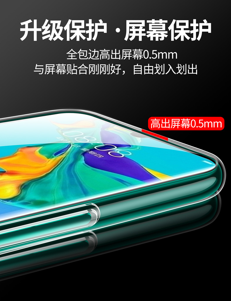 Suitable for transparent P60Art Pura70 Huawei P50E P40Pro phone case P30 P90 silicone P80 set