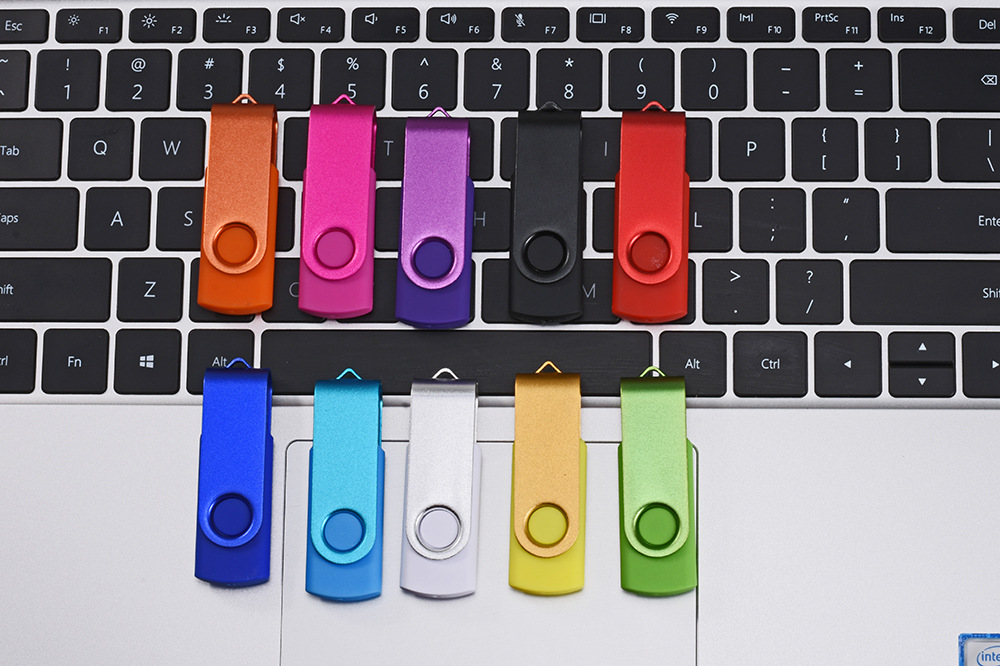USB thumb office gold investment cross-border foreign trade gift storage drive rotating 2T USB flash drive