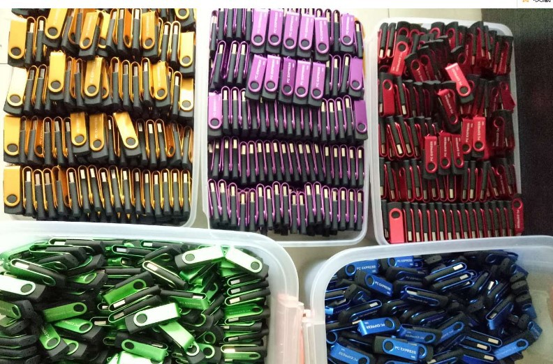 USB thumb office gold investment cross-border foreign trade gift storage drive rotating 2T USB flash drive