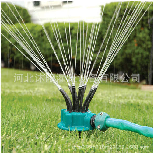 360 degree garden automatic multi head sprinkler, watering nozzle, gardening tool, irrigation spray angle adjustable