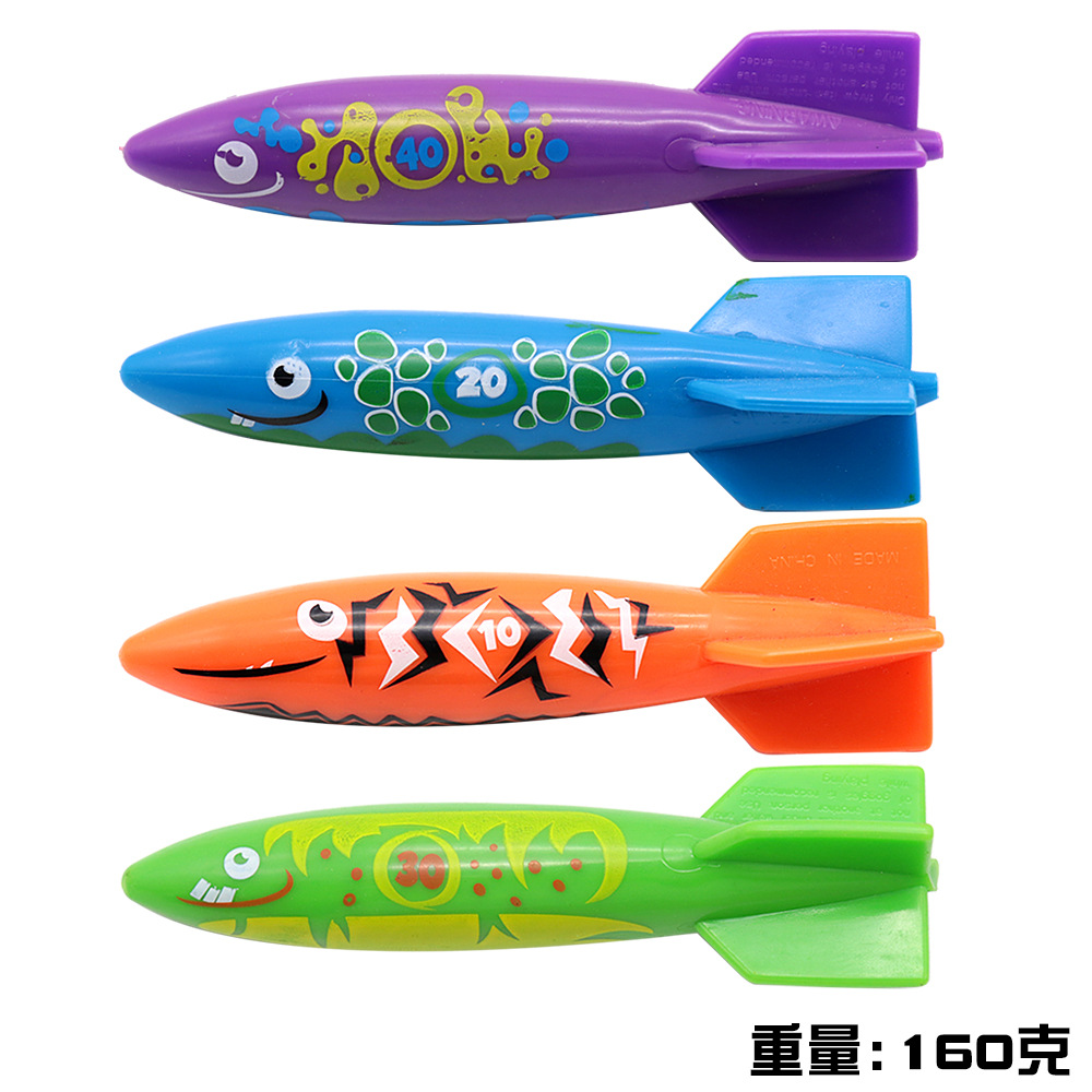 Cross border Amazon diving toys children's swimming pool treasure hunt diving torpedo water ring diamond water play set toys