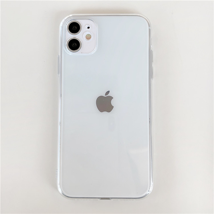 Suitable for Apple 16 ProMax transparent phone case 15plus minimalist iPhone 14 soft silicone 12/13/11 sets