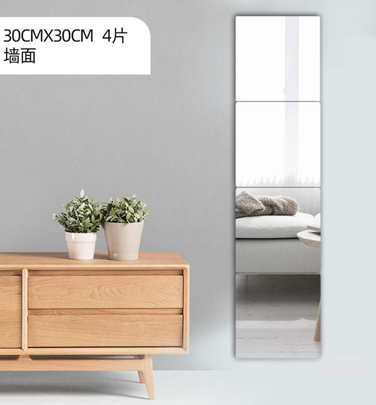 Manufacturer's hot selling acrylic wall sticker mirror makeup soft lens self-adhesive full body dressing mirror student dormitory sticker mirror