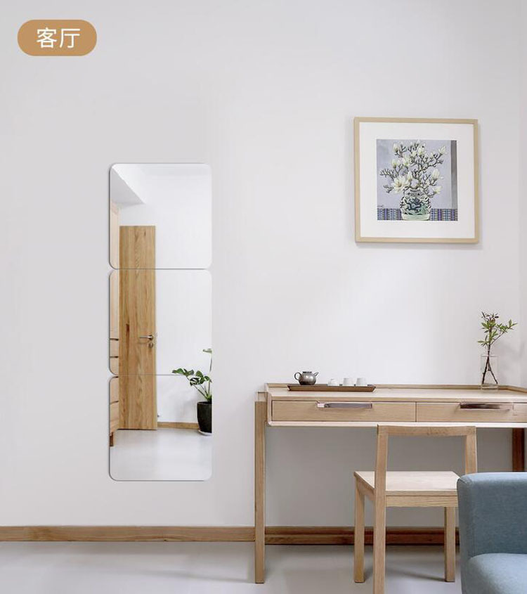 Manufacturer's hot selling acrylic wall sticker mirror makeup soft lens self-adhesive full body dressing mirror student dormitory sticker mirror