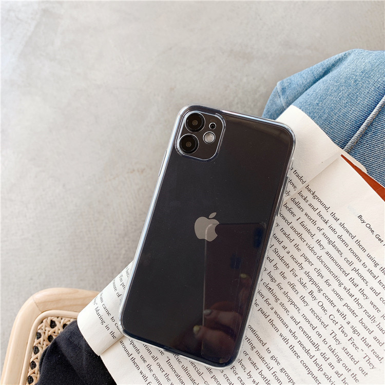 Suitable for Apple 16 ProMax transparent phone case 15plus minimalist iPhone 14 soft silicone 12/13/11 sets