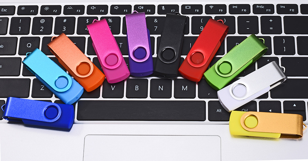 USB thumb office gold investment cross-border foreign trade gift storage drive rotating 2T USB flash drive