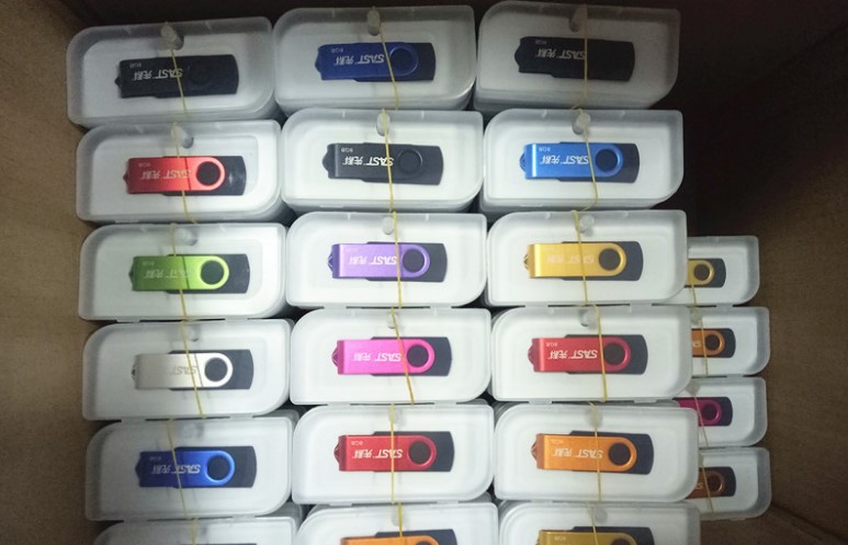USB thumb office gold investment cross-border foreign trade gift storage drive rotating 2T USB flash drive