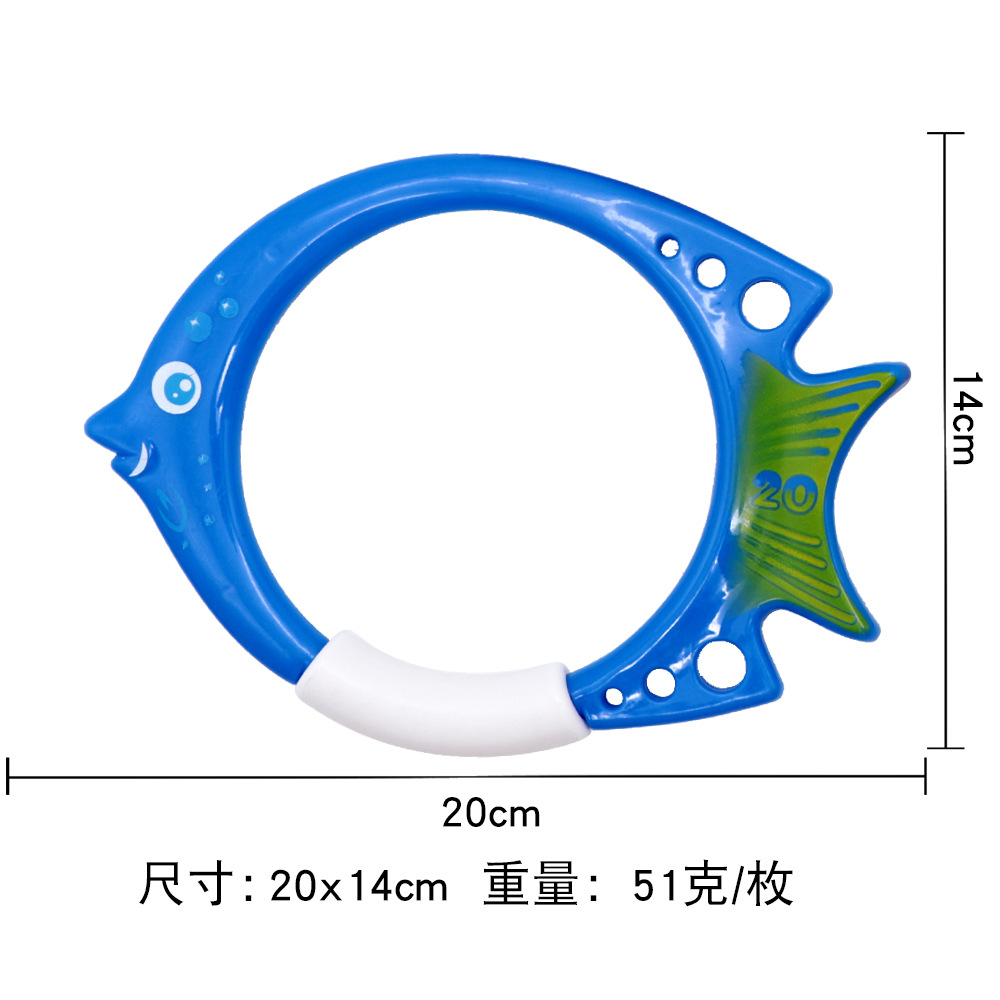Cross border Amazon diving toys children's swimming pool treasure hunt diving torpedo water ring diamond water play set toys