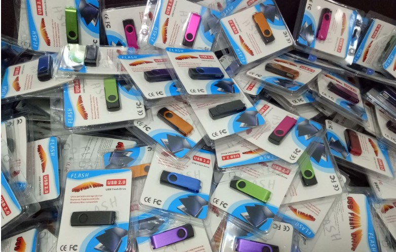 USB thumb office gold investment cross-border foreign trade gift storage drive rotating 2T USB flash drive