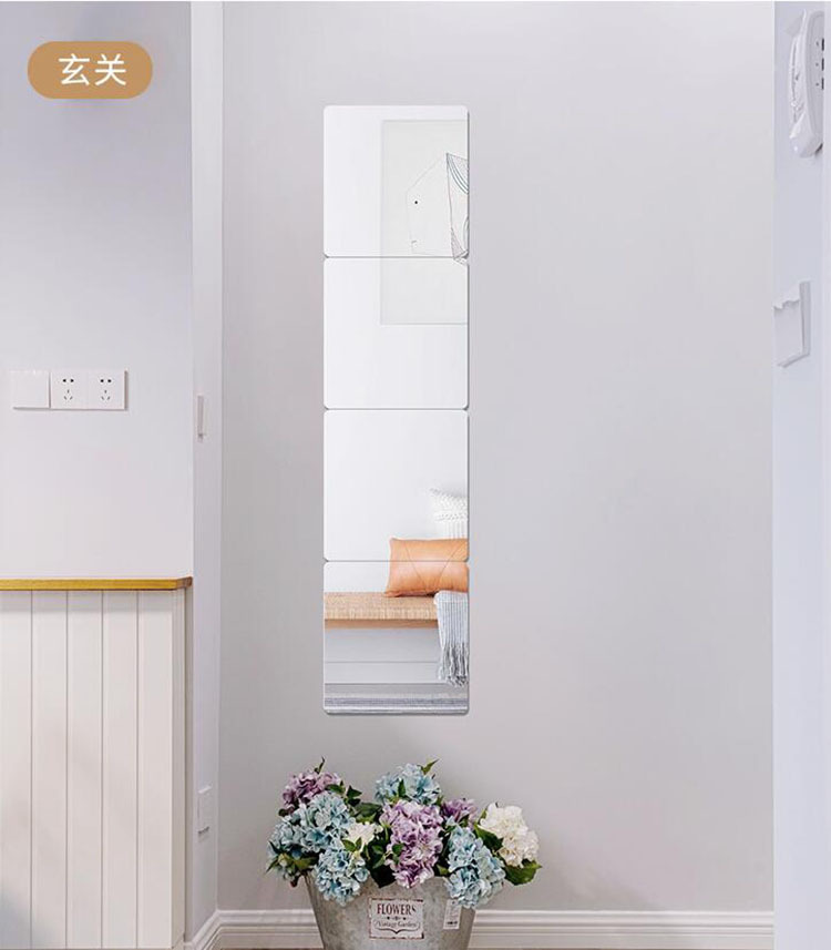 Manufacturer's hot selling acrylic wall sticker mirror makeup soft lens self-adhesive full body dressing mirror student dormitory sticker mirror