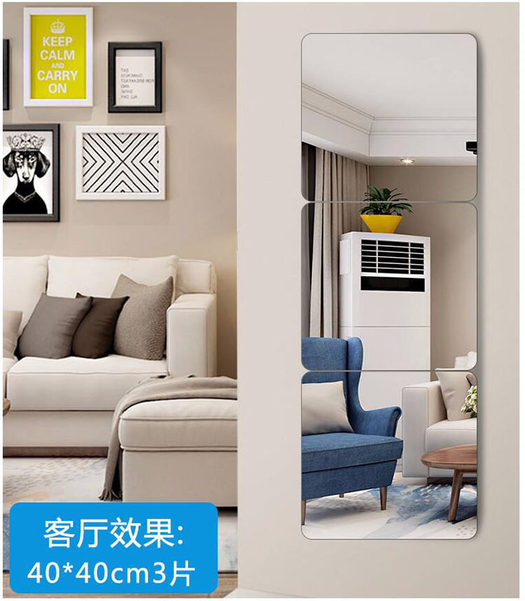 Manufacturer's hot selling acrylic wall sticker mirror makeup soft lens self-adhesive full body dressing mirror student dormitory sticker mirror