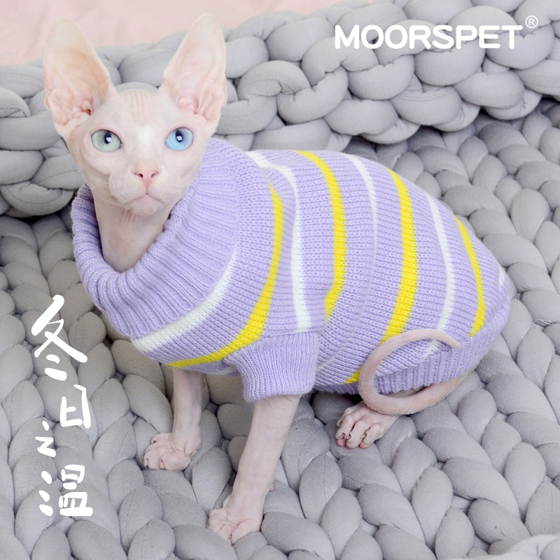 Момо -кошачья одежда теплый кошачий свитер осень и зимний кот ракорит кошачьи одежды в одежде в одежде