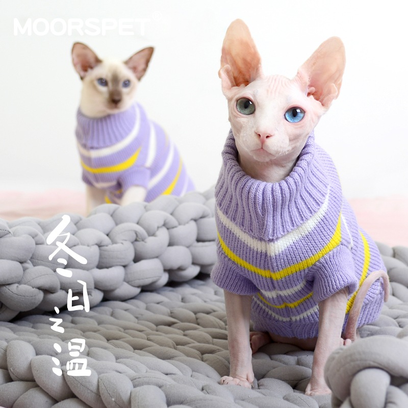 Момо -кошачья одежда теплый кошачий свитер осень и зимний кот ракорит кошачьи одежды в одежде в одежде