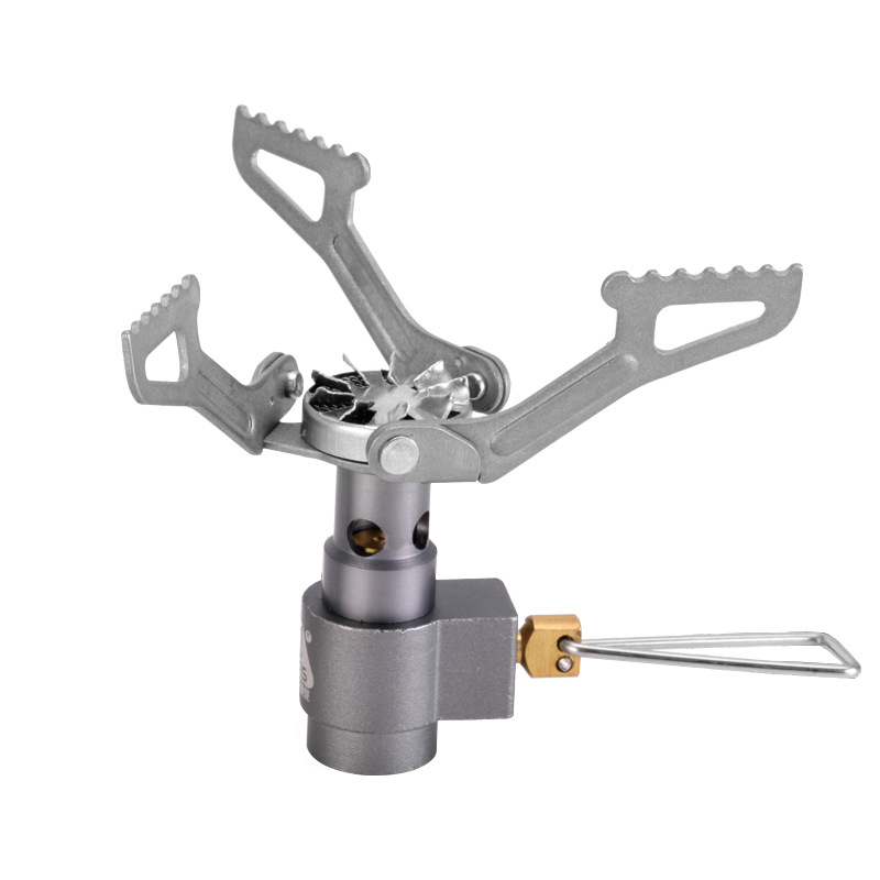 BRS Titanium Alloy Outdoor Stove Ultra Light Folding Portable Camping Gas Stove Head Strong Fire Butane Gas Stove