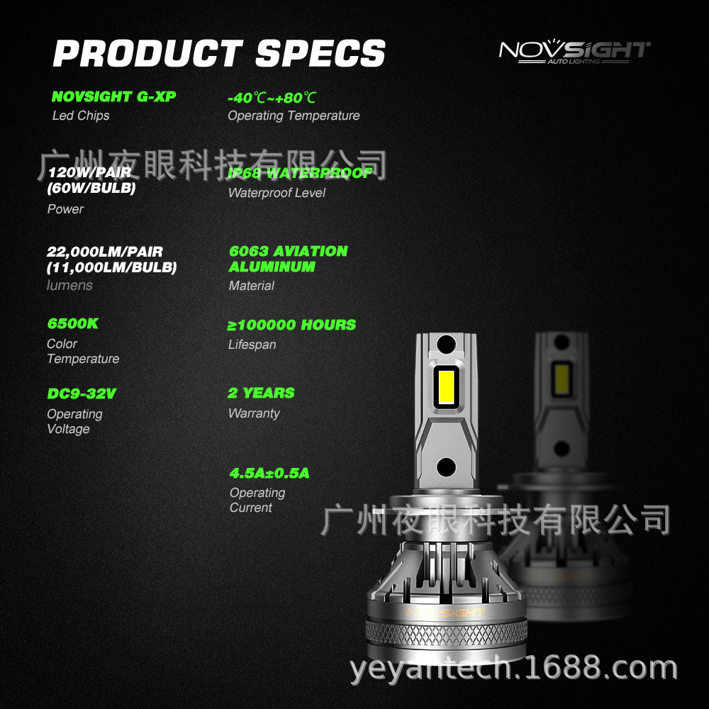 Cross -Bordder N37 Светодиодный автомобильный мотоцикл Furights Ebay Amazon New 60W 22000LM LED LIGHT