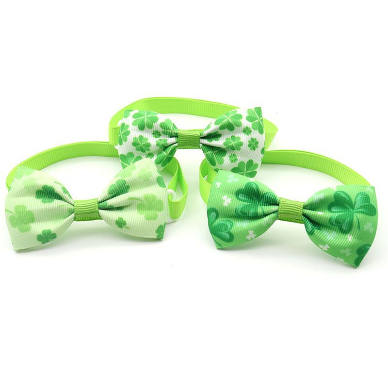 Pet Clover коллаген Bow Knot Blade Irish Festival Tie Tie Sat Patrick Festivals Кошки и аксессуары для собак
