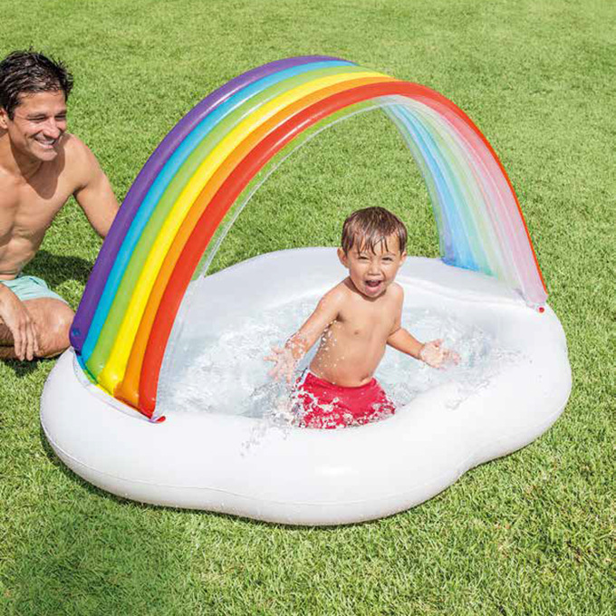 INTEX Thickened Swimming Pool Fishing Pool Balloon Filling Pool Baby Play Pool Swimming Pool Home Use Slide Pool
