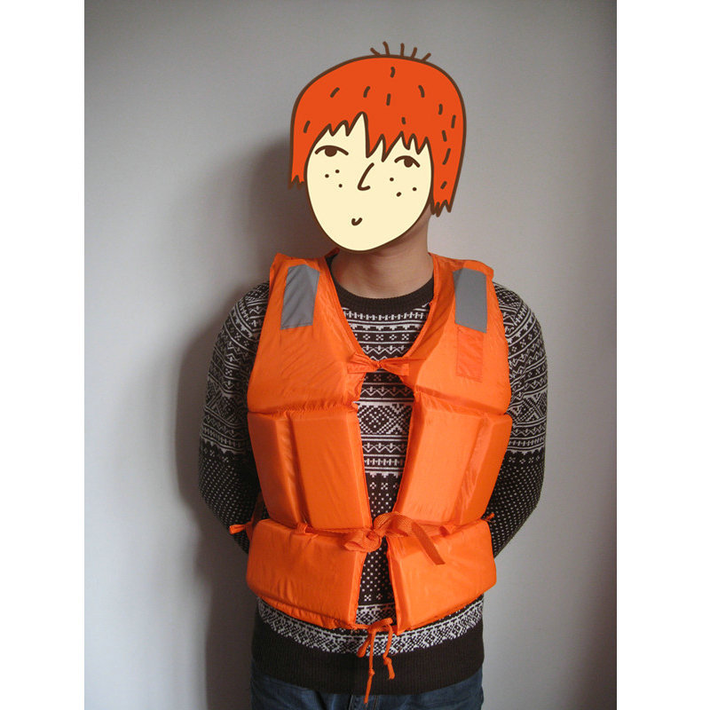 Surfing thickened foam adult life jacket Orange drifting vest Buoyancy vest Flood prevention swimming vest Life jacket