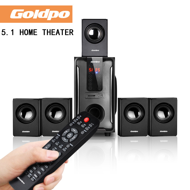 Акустическая система 5.1 Goldpo H3811B с деревянным корпусом и Bluetooth