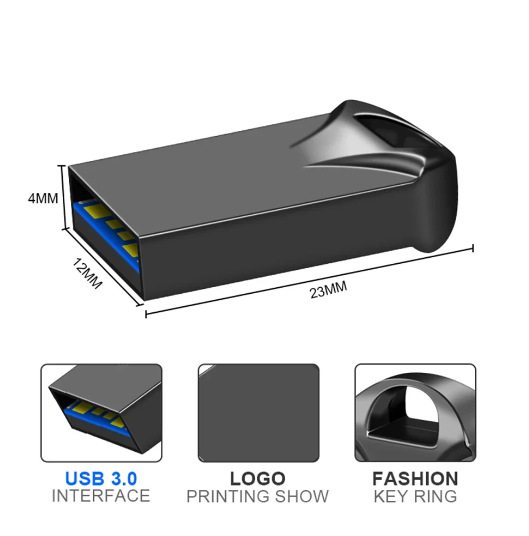 Metal C-type Pendrive 2TB USB 3.0 flash drive 1TB 512GB business gift