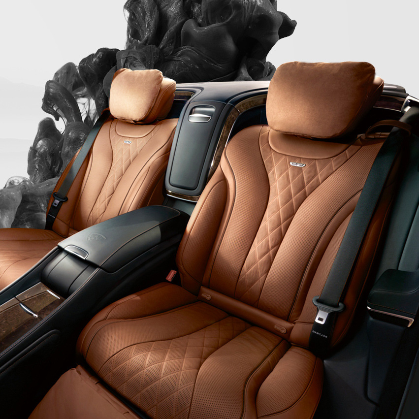 Автомобильная подушка подходит для подголовника Mercedes-Benz Maybach, замшевой автомобильной подушки, защиты шеи, боковой подушки для сна в автомобиле.