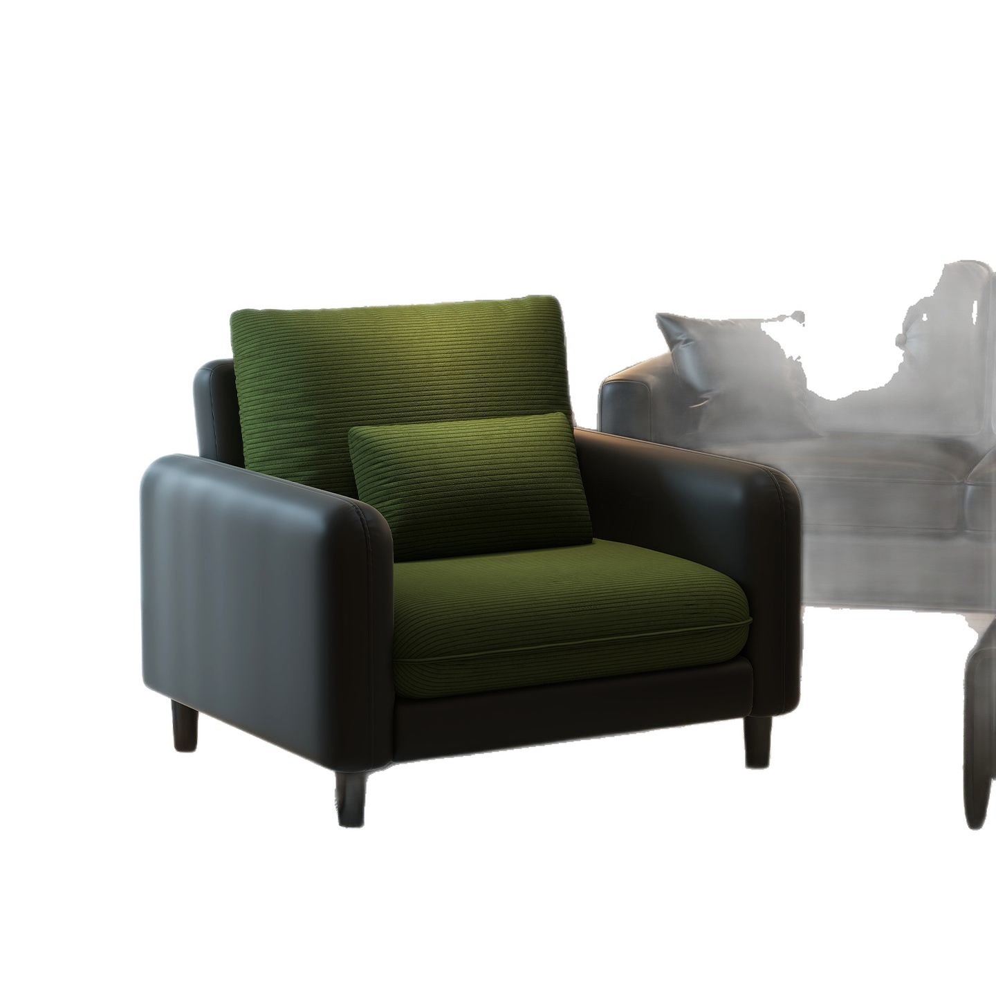 Vintage single sofa chair, small-sized leather art single chair, living room balcony, leisure chair, living room sofa backrest chair