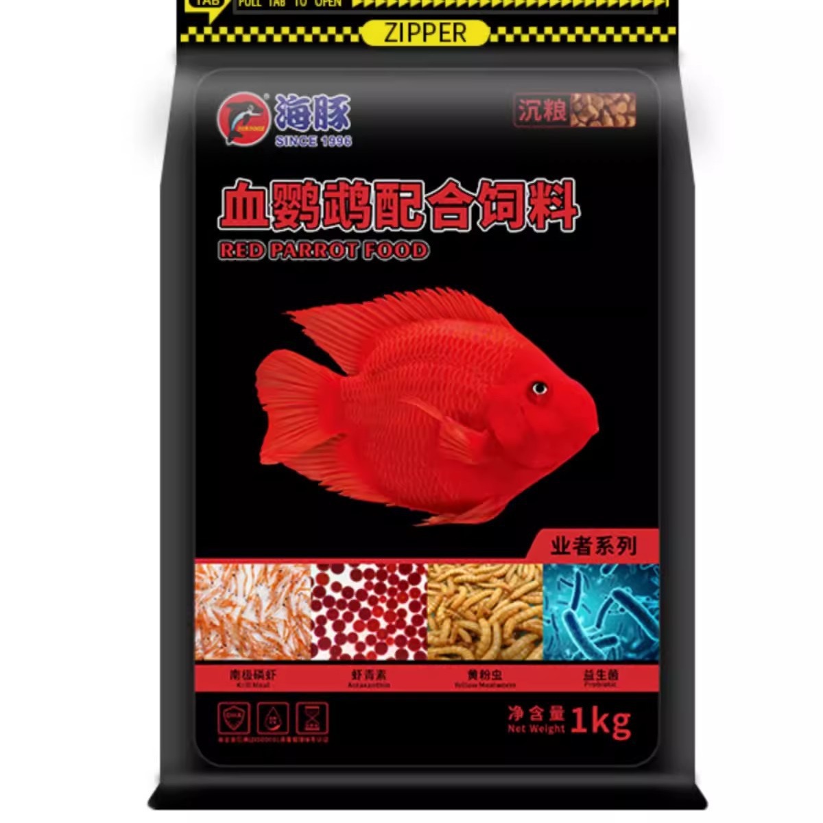 海豚 Кровавый попугай, красочные цихлиды, арована, кои, бабочка, карп, корм для крупных тропических рыб, хлопьевидный корм, серия производителя