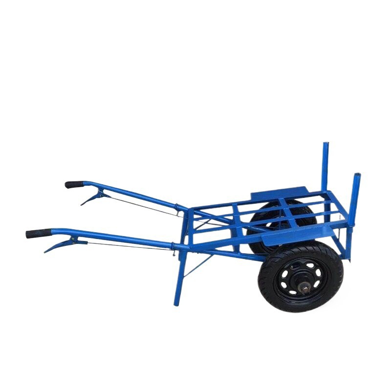 Thickened single wheel handcart with brake, single wheel small cart, agricultural flatbed, orchard handling, hauling goods, mountain road, chicken bus