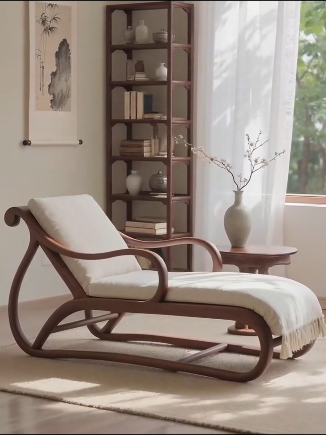Шезлонг из североамериканского черного ореха Oriental Living модель N-1