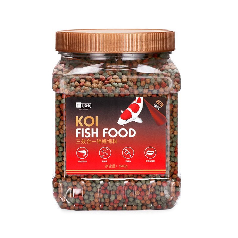 yee Koi Fish Feed Sirulina Guppies, повышающие цветовые гранулы