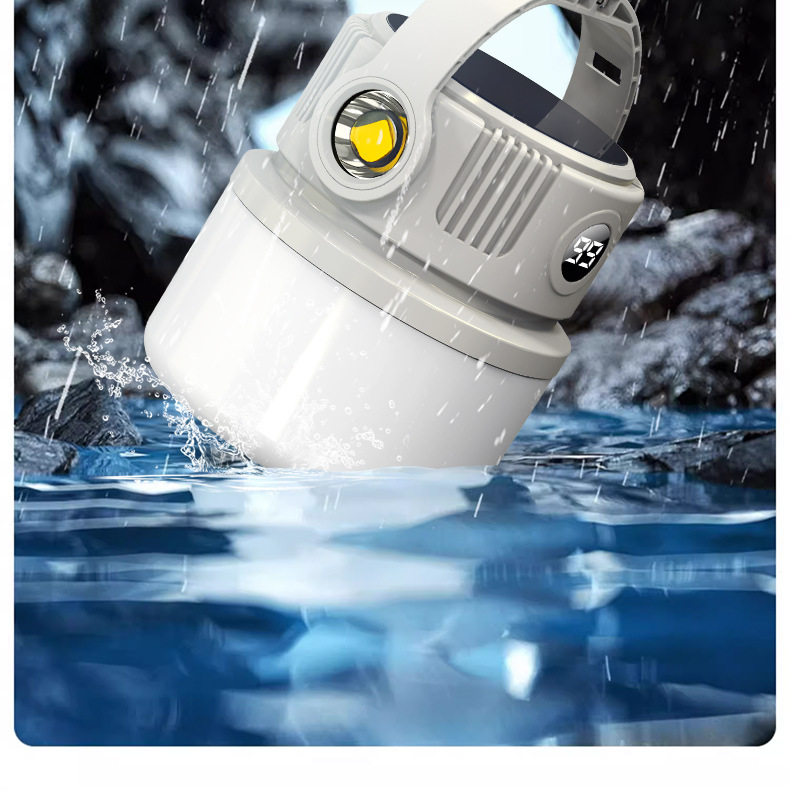 Popular solar powered outdoor camping lights for large customers, with long battery life and strong light. Portable charging lighting for camping stalls