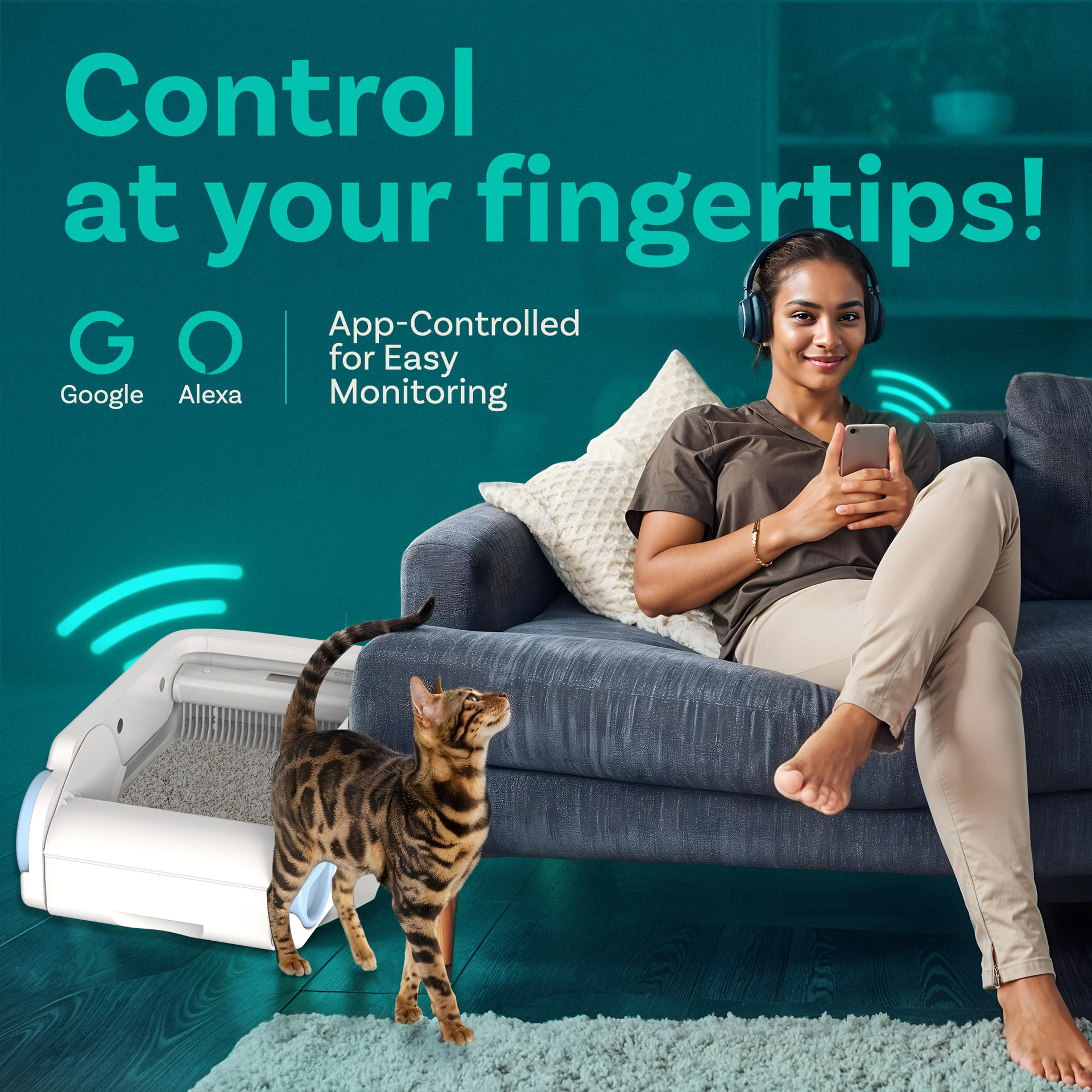Автоматическая какашка кошачья песчаная лотка Pet Cat Smart Cat Mrate Оборудование для очистки бокса Anti-Splash Cat Toilate Control